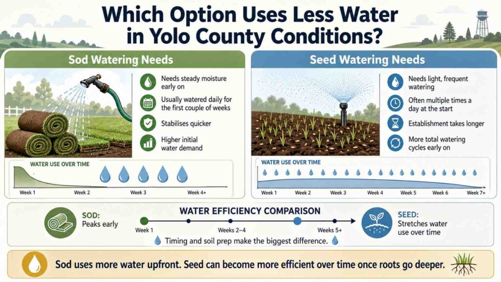 Uses Less Water in Yolo County Conditions