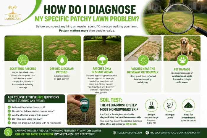 Diagnose Specific Patchy Lawn Problem