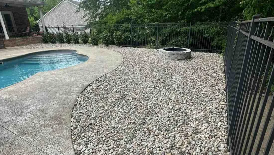River Rock Installation