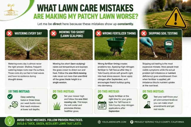 Lawn Care Mistakes Are Making patchy Lawn Worse