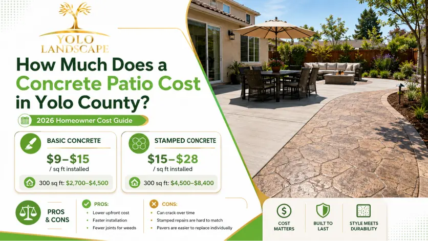 How Much Does a Concrete Patio Cost in Yolo County